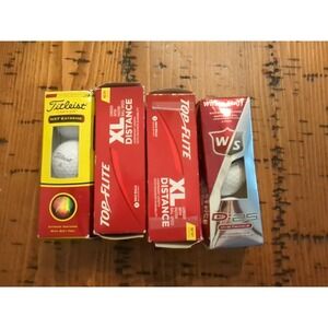 Mixed Lot Top Flite XL Golf Balls, Titleist - 4 Packs Of 3 Balls (12  Total) R3